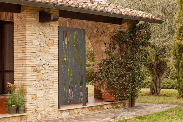 Sichtschutz Arno montiert | Pulverbeschichtet Anthrazit