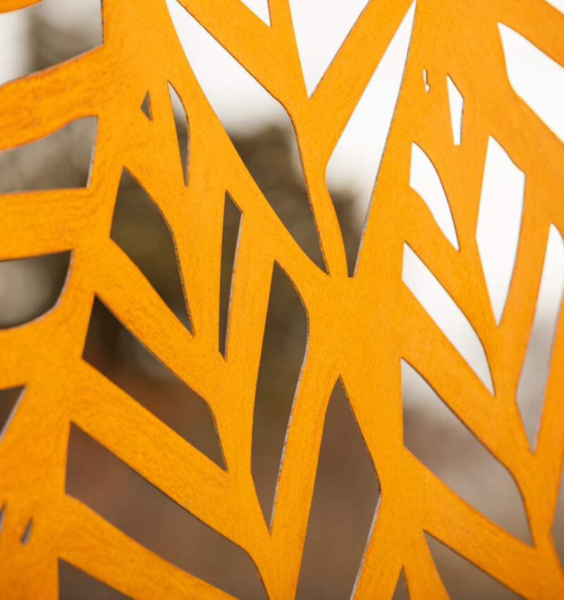 Metallsichtschutz Livenza Nahaufnahme Edelrost | Cortenstahl