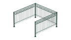 Geländer Belluno als 3D-Modell | Pulverbeschichtet Sonderfarbe RAL 6005 Moosgrün