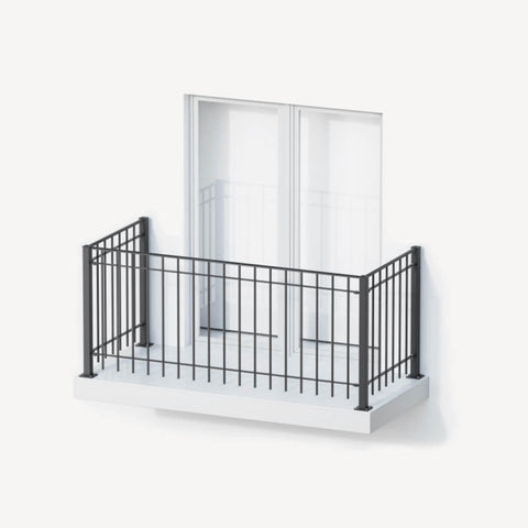 Geländer Set Padua als 3D-Modell | Pulverbeschichtet anthrazit