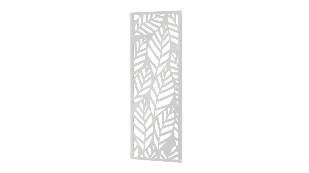 Sichtschutz Livenza als 3D-Modell | Pulverbeschichtet Sonderfarbe RAL 9010 Reinweiß