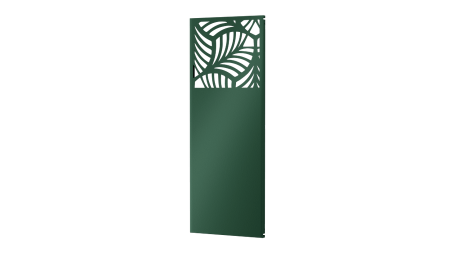 Sichtschutz Panaro als 3D-Modell | Pulverbeschichtet Sonderfarbe RAL 6005 Moosgrün