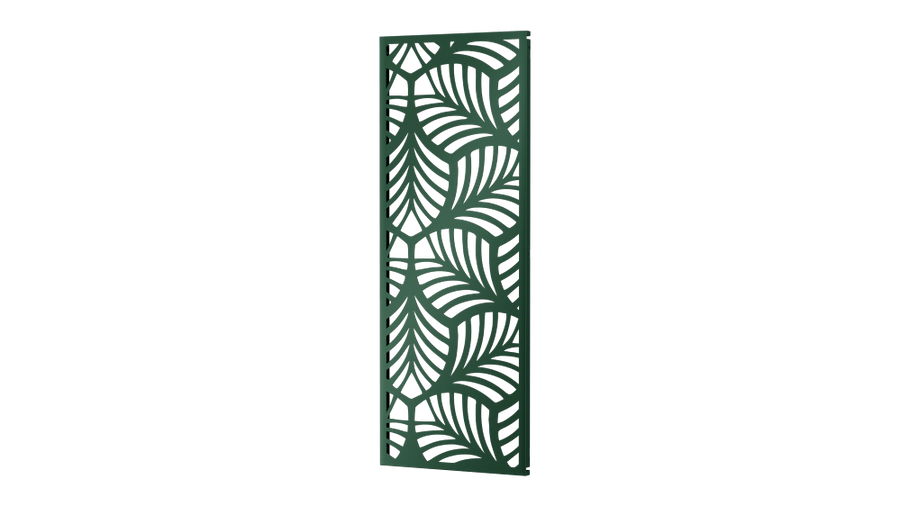 Sichtschutz Piave als 3D-Modell | Pulverbeschichtet Sonderfarbe RAL 6005 Moosgrün
