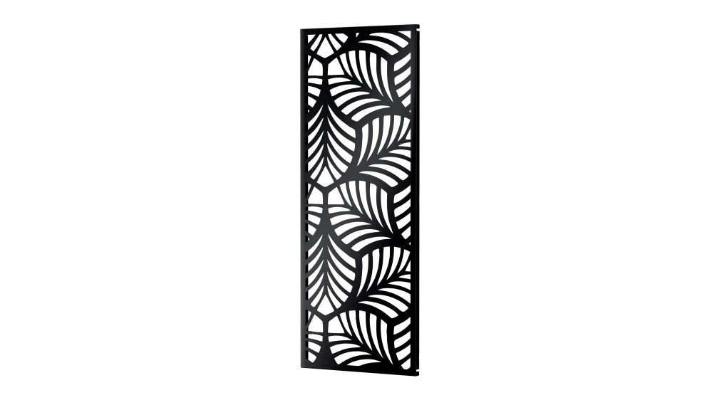 Sichtschutz Piave als 3D-Modell | Pulverbeschichtet Sonderfarbe RAL 9005 Tiefschwarz