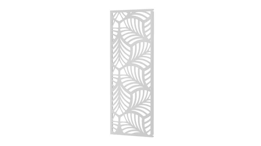 Sichtschutz Piave als 3D-Modell | Pulverbeschichtet Sonderfarbe RAL 9010 Reinweiß
