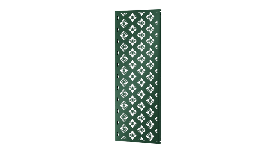Sichtschutz Roya als 3D-Modell | Pulverbeschichtet Sonderfarbe RAL 6005 Moosgrün
