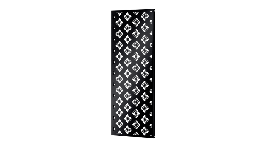 Sichtschutz Roya als 3D-Modell | Pulverbeschichtet Sonderfarbe RAL 9005 Tiefschwarz