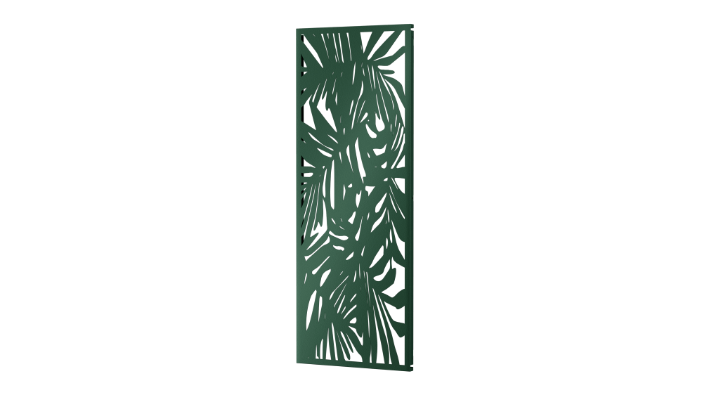 Sichtschutz Tanaro als 3D-Modell | Pulverbeschichtet Sonderfarbe RAL 6005 Moosgrün