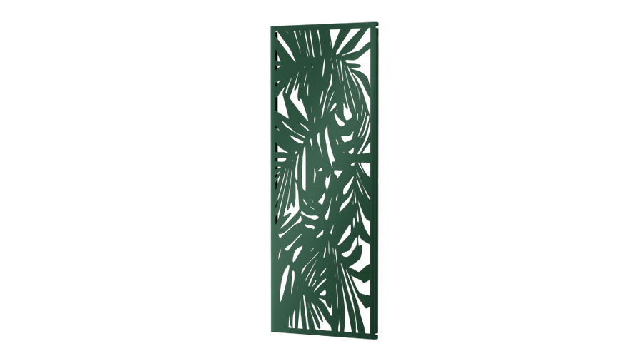 Sichtschutz Tanaro als 3D-Modell | Pulverbeschichtet Sonderfarbe RAL 6005 Moosgrün