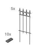 Steckzaun Belluno als Set in pulverbeschichtet Anthrazit als 3D-Modell