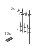 Steckzaun Lucca als Set in pulverbeschichtet Sonderfarbe RAL 7016 Anthrazitgrau als 3D-Modell