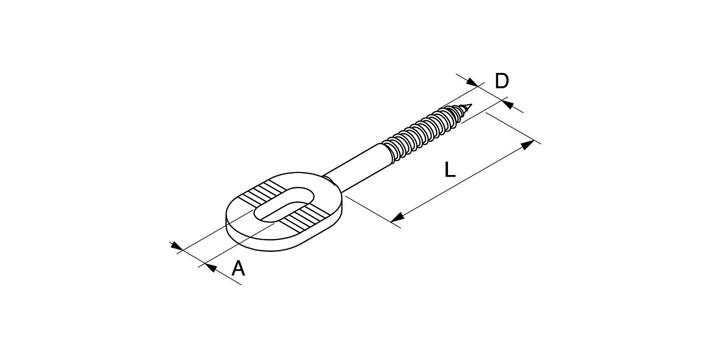 Technische Zeichnung Langlochschraube Steinpfosten