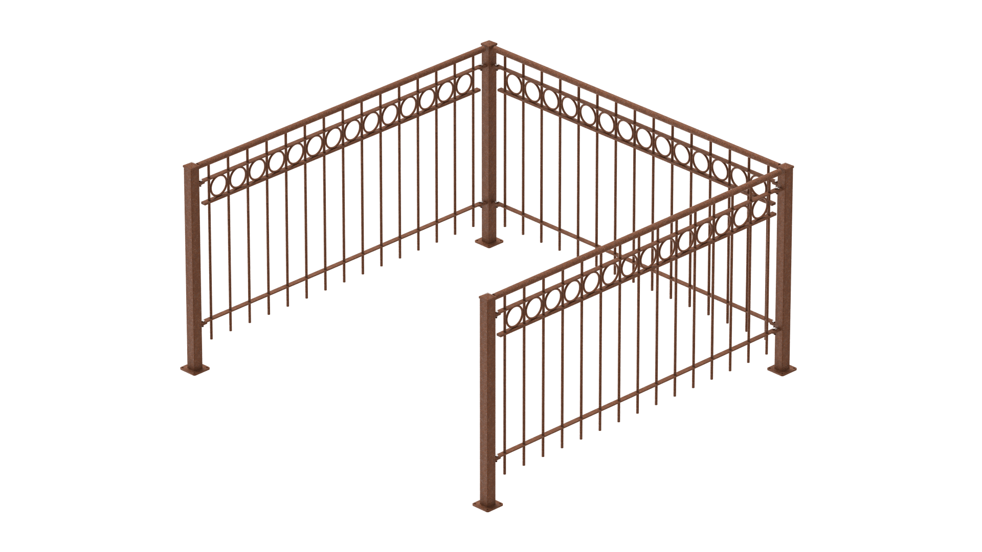 Geländer Belluno als 3D-Modell | Unbeschichtet