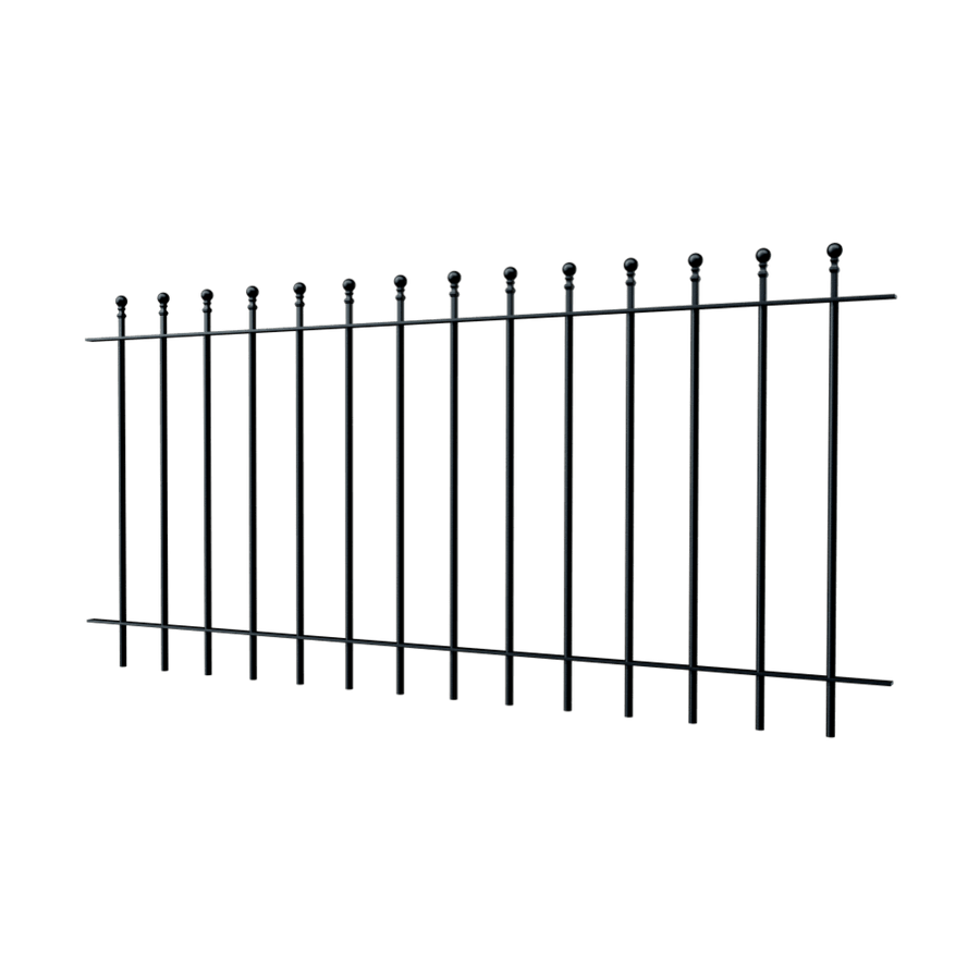 Zaun Ancona | Pulverbeschichtet RAL 9005 Tiefschwarz