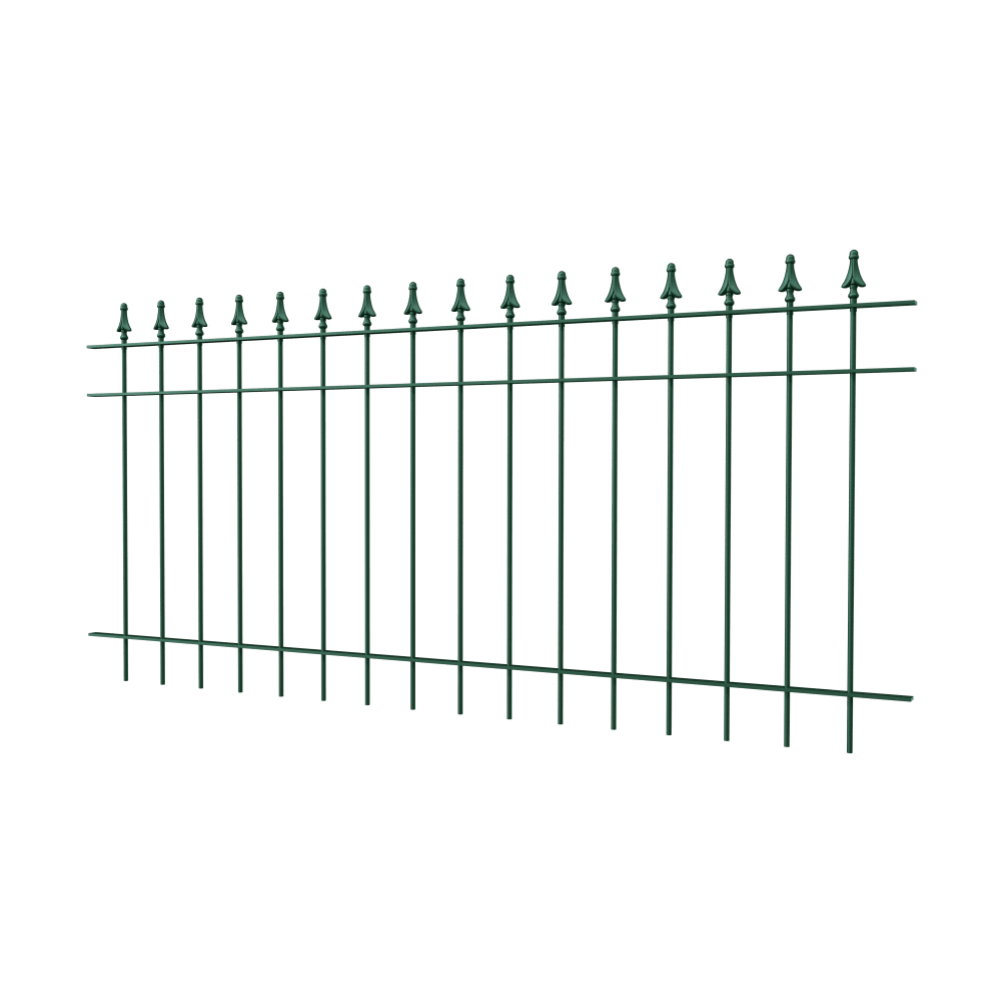 Zaun Pino | Pulverbeschichtet RAL 6005 Moosgrün