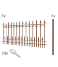 Zaunset Lucca mit Zubehör zum Einbetonieren 3D Modell | Unbeschichtet