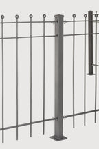 Zaun Como Detailansicht Zwischenpfosten | Pulverbeschichtet Anthrazit