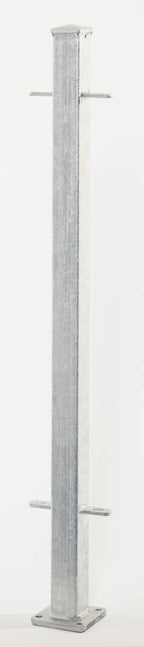 Zwischenpfosten zum Aufschrauben für Geländer | Feuerverzinkt