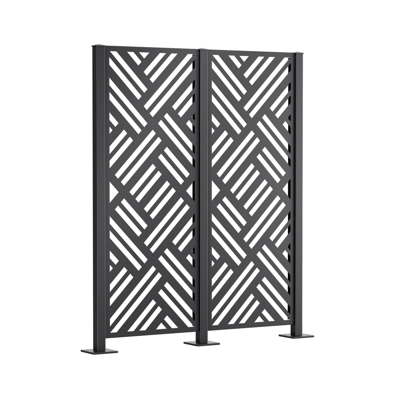 Metallsichtschutz Adda 2er Set zum Aufschrauben Modell | Pulverbeschichtet Anthrazit